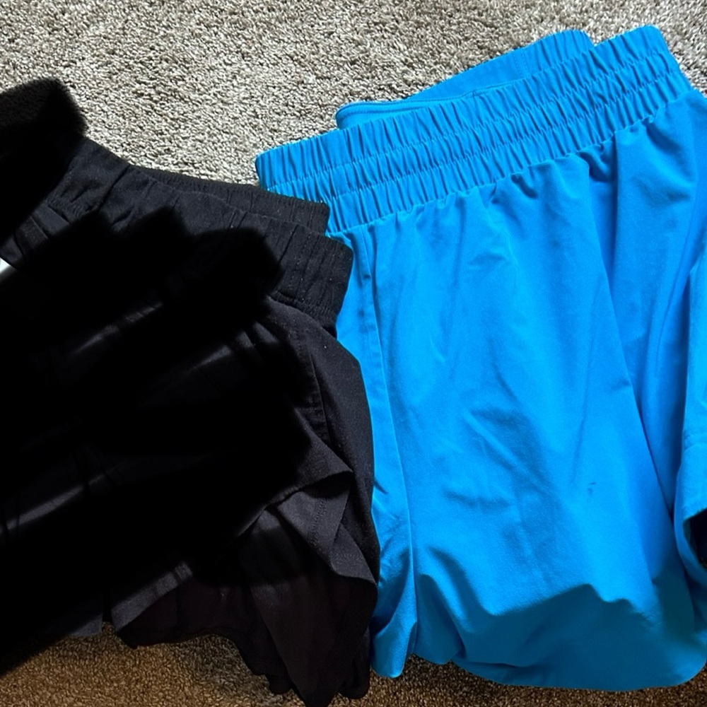 Blue athletic shorts